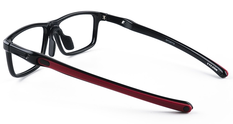 考慮安全性，全框由柔軟、高彈性的 TR90（記憶樹脂）塑料製成，顏色鮮豔多樣，具有輕盈、柔韌、不易變形、抗蝕低敏等優點，滿足配戴舒適感