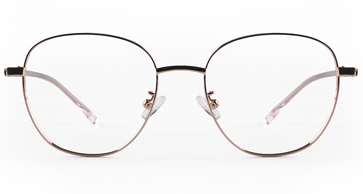 LA-52181 金屬波士頓框眼鏡