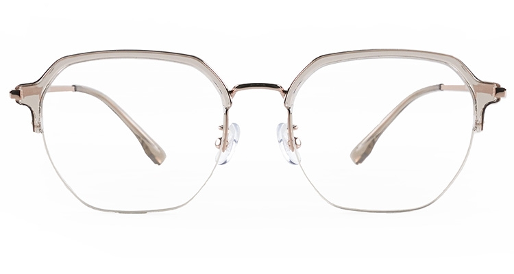 LA-82304 不鏽鋼多邊型半框眼鏡