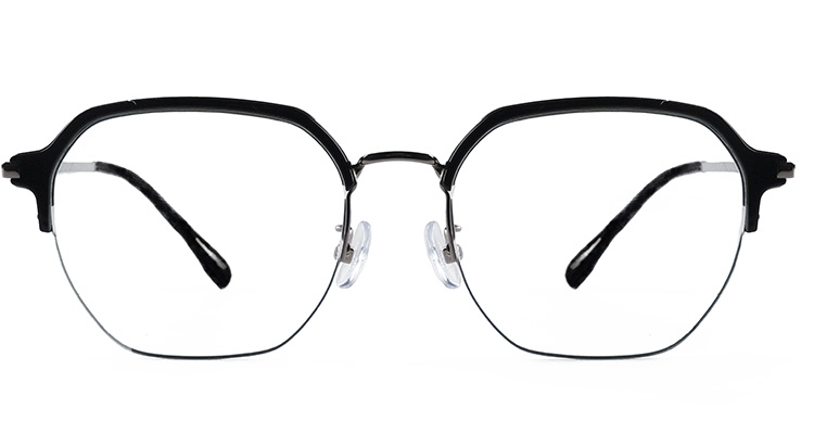 LA-82304 不鏽鋼多邊型半框眼鏡