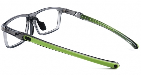 考慮安全性，全框由柔軟、高彈性的 TR90（記憶樹脂）塑料製成，顏色鮮豔多樣，具有輕盈、柔韌、不易變形、抗蝕低敏等優點，滿足配戴舒適感