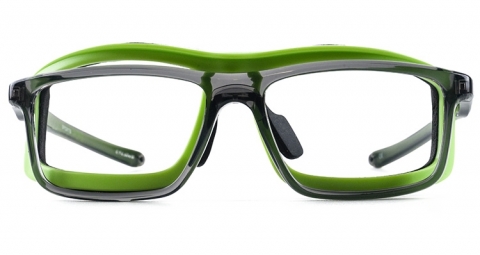 1.61 濾藍光配到好-EJ-0031 TR 防撞運動安全眼鏡-灰綠