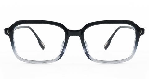 LA-83424 TR 長方形框眼鏡，特殊漸層黑灰凸顯個性