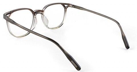 框面採 TR 材質，特有的輕量、柔韌、不易變形、抗過敏、抗腐蝕等優點，減輕眼鏡的重量和壓力，滿足配戴舒適感。鏡腿採板材重量輕盈、成色不設限的優點，既美觀又實用