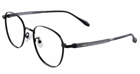 圓潤的波士頓框型下緣微微內收，環繞鼻樑的曲線有效修飾臉部線條，日常配戴深具親和力