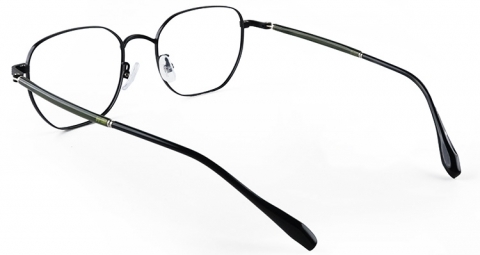 鏡腿前端採塑鋼材質，特高硬度、高剛性、高記憶性與抗腐蝕的特質，使鏡框形狀的穩定性高，不易變形