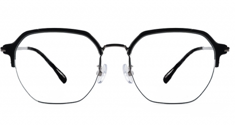 LA-82304 不鏽鋼多邊型半框眼鏡