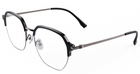 優雅且永不過時的半框，能自然地融入臉部輪廓，不會過度阻擋顴骨，呈現俐落且簡約的視覺印象