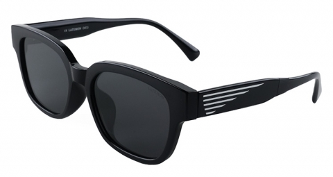 內嵌銀色金屬線條寬版鏡腿，散發動態感的時尚魅力